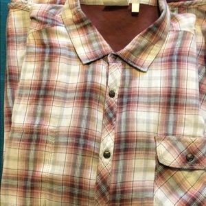 Pearl Snap Reversible plaid, long sleeve shirt
